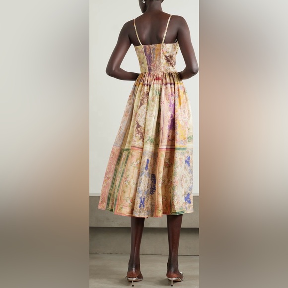 Zimmermann NET SUSTAIN August cutout paisley-print organic silk midi dress NWOT - Picture 2 of 13